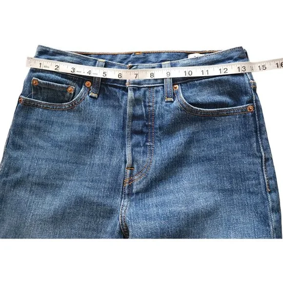 Levi's white oak cone denim jeans, raw hem - Picture 3 of 8